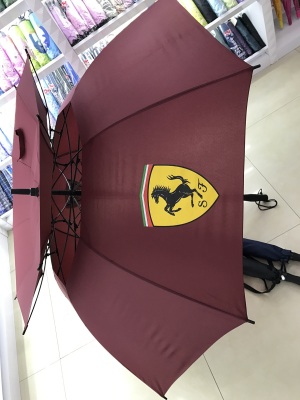 Business umbrella 75cm-8 bone-double layer full fiber Mercedes-Benz - BMW Ferrari umbrella