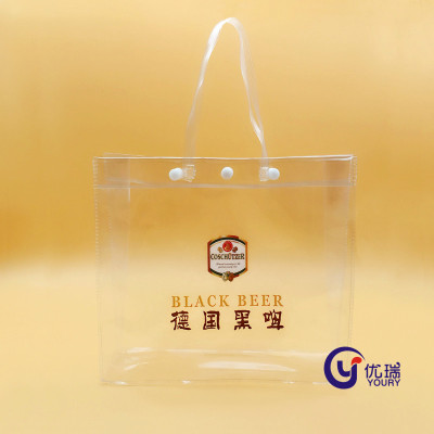 PVC transparent portable bag PVC ice beer bag