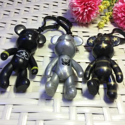 Wholesale Korean cartoon violence bear lovers Keychain cute creative car key bag pendants