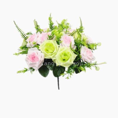 Artificial silk wedding decoration 18 small curling head simulation in military decorations bouquet bouquet