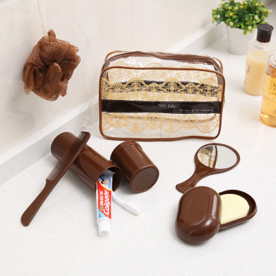 Qingzhi Japanese and Korean Fashion Pattern Wash Bag Direct Sales