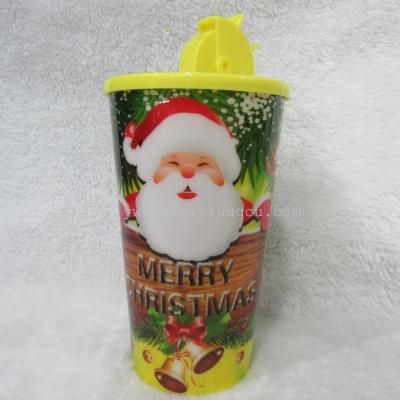 Manufacturer direct selling plastic cup milk tea cup cup Christmas Day