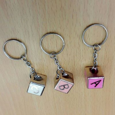 Letters Dice Key Chain