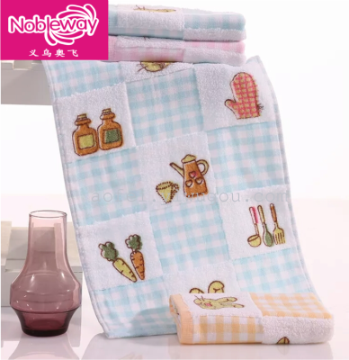 Gauze Fleece Printed Children Towel Absorbent Cleaning Towel Pure Cotton Kids' Towel Wholesale