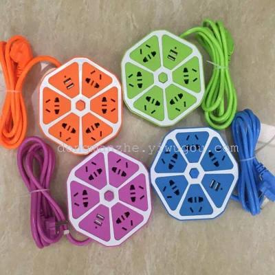 Fruit 2USB multifunctional socket