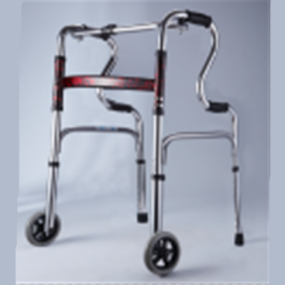 Two-step walker (bright silver red)