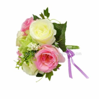 Artificial silk flower high-end wedding bride holding flower simulation decorations lotus rose