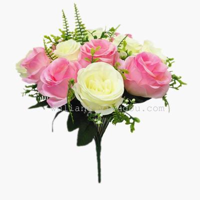 Artificial silk wedding bride holding rose decorations simulation 18 lotus.