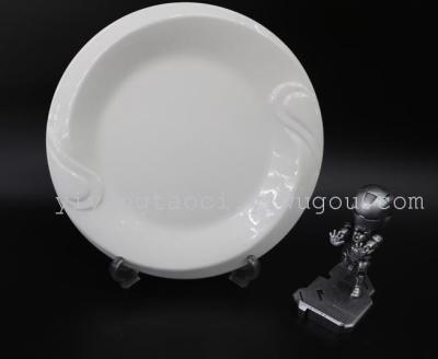 Hotel utensils ceramic bowl pure white creative European home alien discs