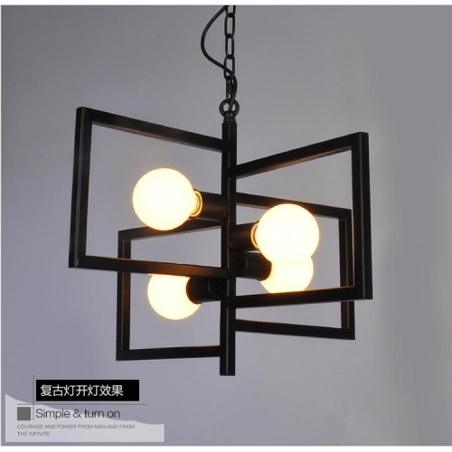 foreign trade exclusive industrial style iron paint dining chandelier american loft art 4-head bar ceiling lamp