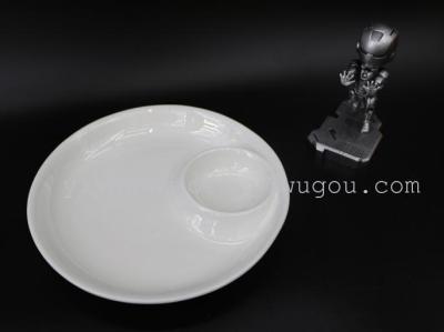 Hotel utensils ceramic bowl pure white creative European home alien discs