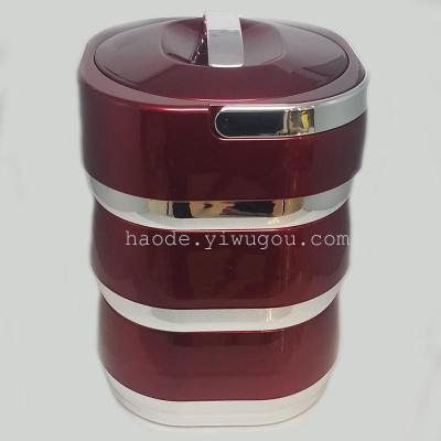 Lunch box stainless steel Japanese food box multi - layer water transfer printing Lunch box picnic Lunch box color basket