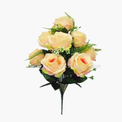 Artificial silk high-end wedding venue office decoration layout simulation rose 10 new Rose Queen