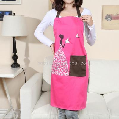 Factory direct shot Korean version exquisite craft beauty three - dimensional butterfly fashion apron anti - fouling and dust