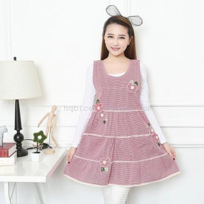 Export Japan and Korea handmade fashion princess skirt made entirely cotton eight flowers sleeveless vest apron and blouse
