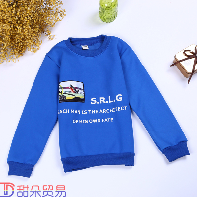 Yiwu children's clothing winter 2019 new wholesale hoodies han chao boy long sleeve and fleece t-shirts