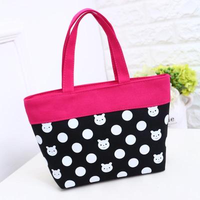 Korean fashion new canvas color portable mummy bag bag shopping bag with small cloth thickening canvas