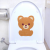 Cartoon Toilet Deodorant Stickers Frog Felt Stickers Bear Bathroom Deodorant Stickers