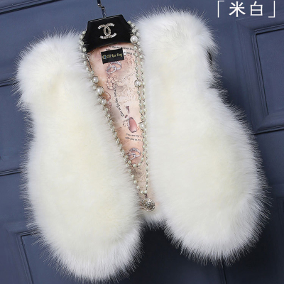 Ladies winter hair fox fur vest short plush vest vest jacket