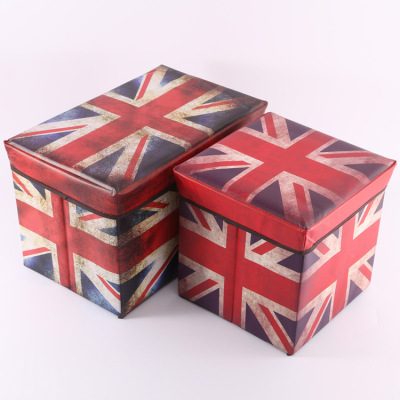 British PU leather to strengthen the box storage stool