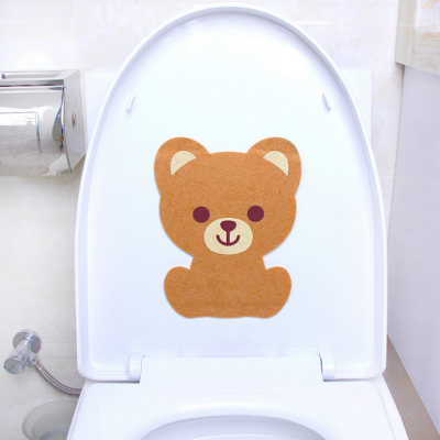 Cartoon Toilet Deodorant Stickers Frog Felt Stickers Bear Bathroom Deodorant Stickers