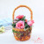 Handmade straw basket Korean flowers flower simulation portable natural plant