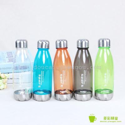 Portable water cup transparent creative simple handy cup with cover