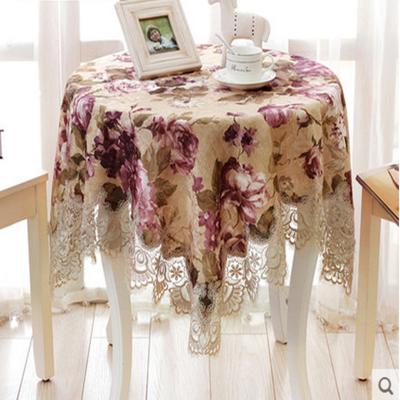 The delicate flower jacquard cloth cloth Lianyi rural water soluble lace tablecloth with napkins table