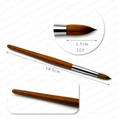 Manicure crystal pen 100% mink mahogany stem Manicure pen