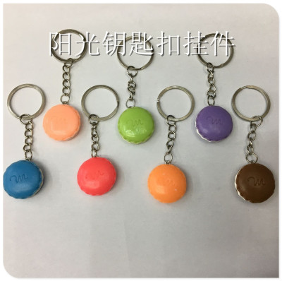 Resin Macarons Pendant Macarons Keychain Macarons decoration color cake advertising gifts