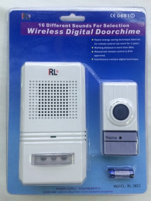 RL Wireless digital remote control doorbell waterproof 3823