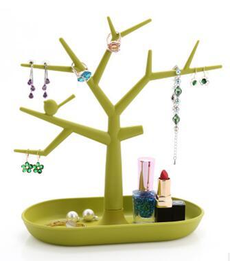 Tree color creative jewelry rack Pendant ring Earrings display bird Tree Hangers wholesale