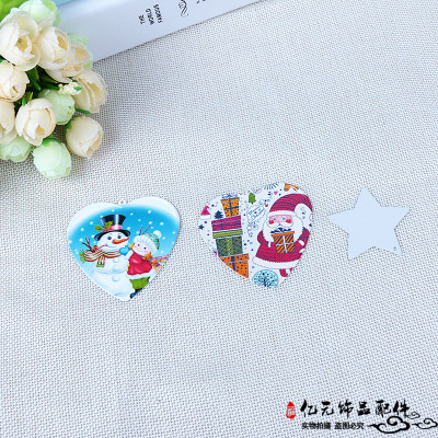 Christmas Pattern Iron Sheet Ornament Accessories Earrings Necklace Accessories XINGX Ornament