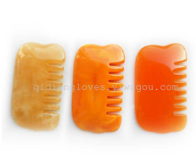 Natural resin beeswax comb hair comb comb scraping massage meridian scraping plate body care tools