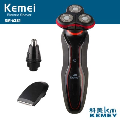 Kemei KM-6281 body wash three knife head floating shaving razor wholesale wholesale Hu pruning cut