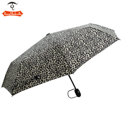 Fashion leopard seventy percent off UV automatic windproof folding umbrella