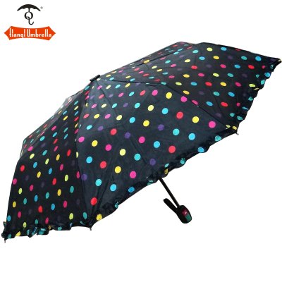The new UV candy color dot seventy percent off automatic folding umbrella