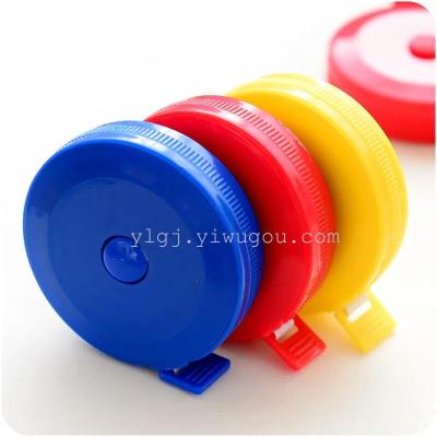 Candy color student small tape scale automatic retractable leather tape measure three - round tape measure clothing tape