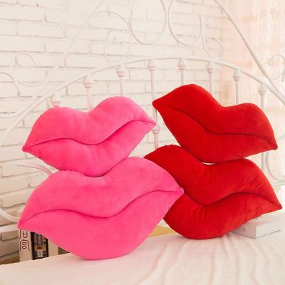 Plush toys sexy red lips lips waist cushion pillow double wedding gifts