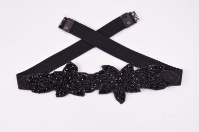 European luxury Handmade Beaded ribbon diamond hand sewing Rhinestone Belt belt belt