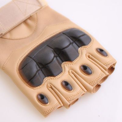Outdoor riding semi finger gloves anti slip movement super fiber wearing gloves