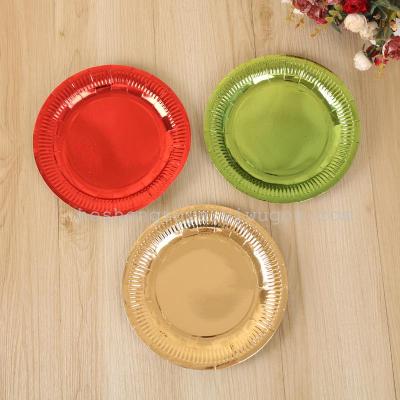 Children's DIY Handmade Gold and silver plate disposable paper tray
