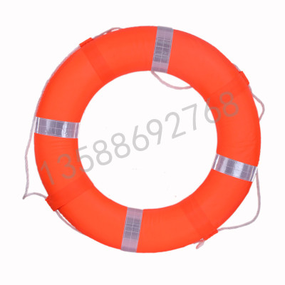 Marine life saving ring for gas free thick buoyant foam buoy