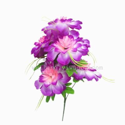 Artificial flowers Tomb-sweeping Day worship activities rose 7 peony chrysanthemum immortal simulation head wholesale