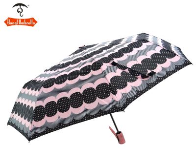 The new UV European fashion baby earth three automatic folding umbrella