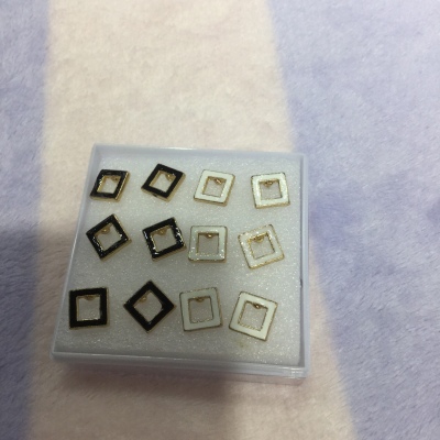 Korean square earrings