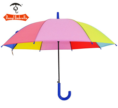 Anti ultraviolet ray non transparent fashion children rainbow straight rod umbrella