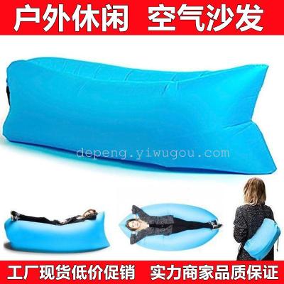 Outdoor Lazy Sofa Sleeping Bag Portable Foldable Fast Air Inflatable Sofa Bed Beach Inflatable Cushion Noon Break Bed