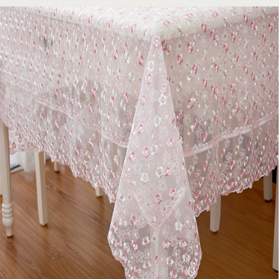 Use of embroidery cloth Lianyi European pastoral pink cloth lace tablecloth cover towels