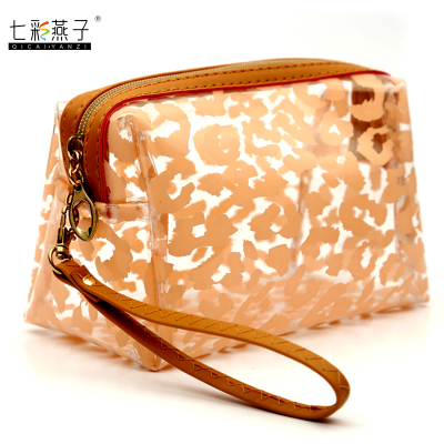 Korean small leopard PVC handbag hot selling cosmetic bag manufacturers